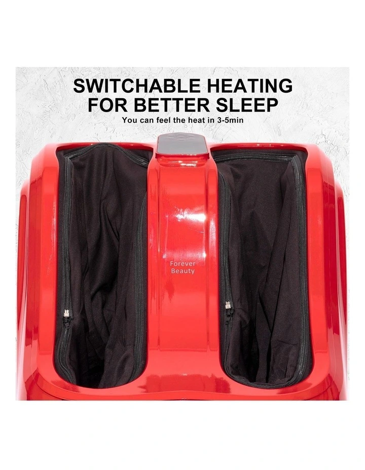 Shiatsu Remote Control Foot and Calf Massager in Red image 3