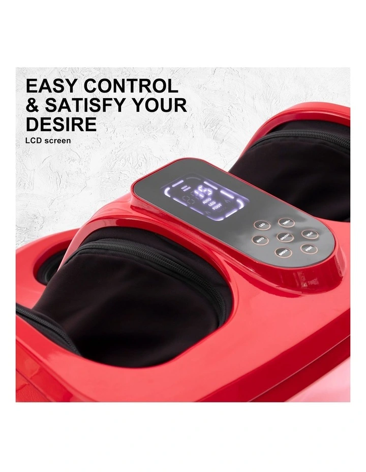 Shiatsu Remote Control Foot and Calf Massager in Red image 4