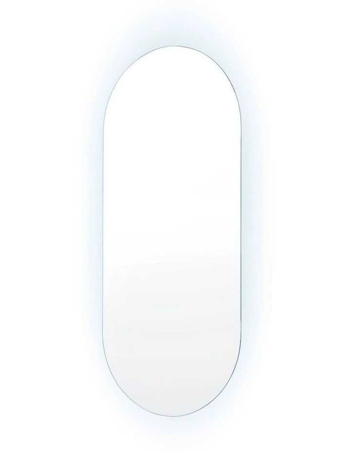 LED Wall Mirror Oval Touch Anti-Fog Makeup Bathroom Vanity 45x100cm in White image 1