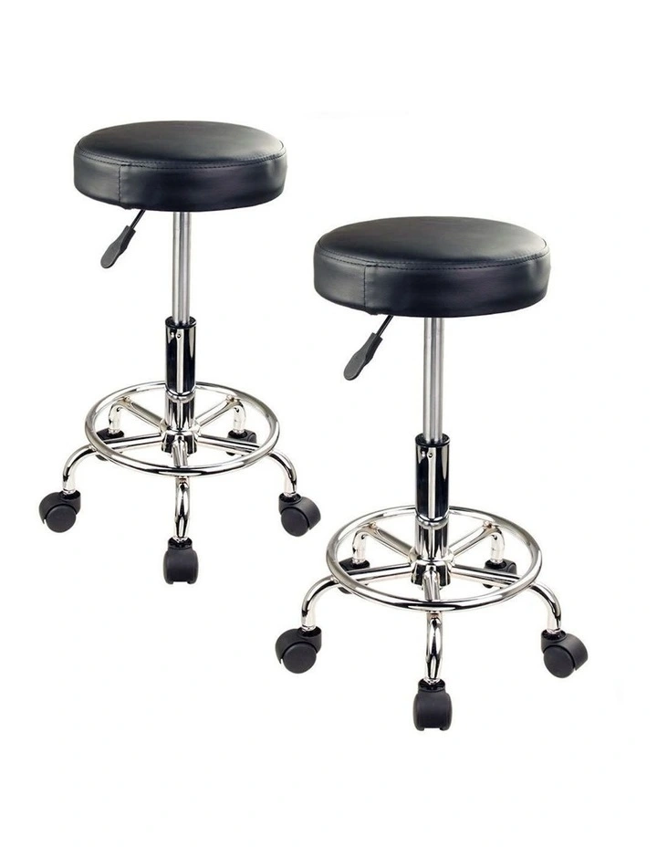 2 Set Barber Lift Stool in Black image 1