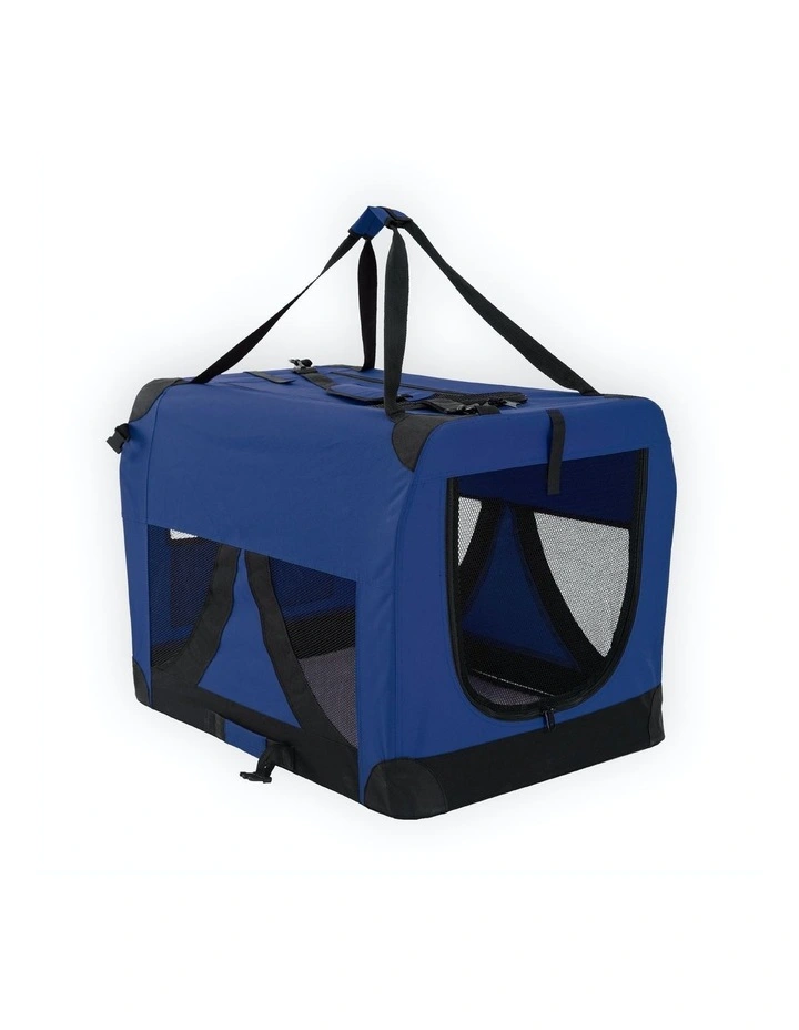 Portable Soft Pet Crate L in Blue image 1