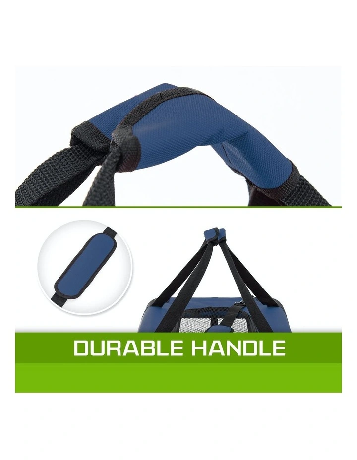 Portable Soft Pet Crate L in Blue image 5