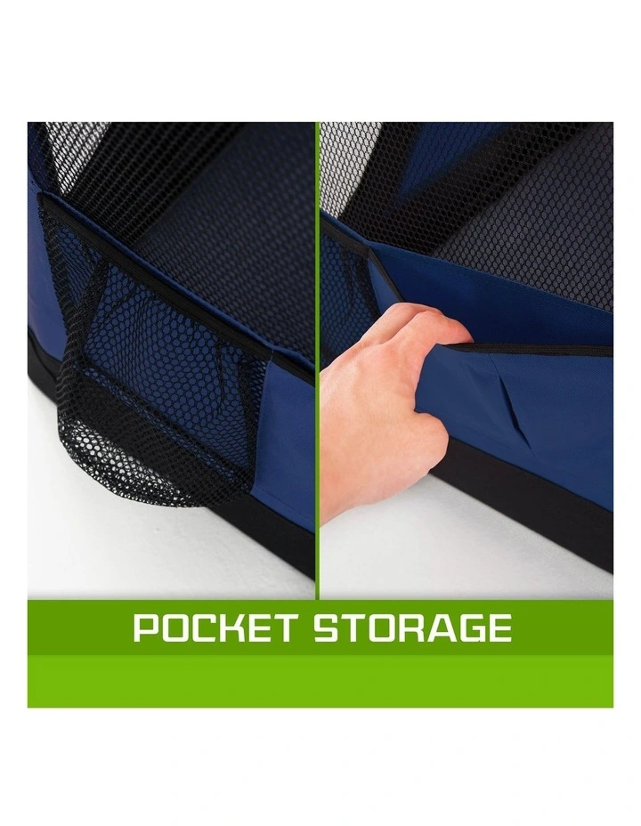 Portable Soft Pet Crate L in Blue image 6