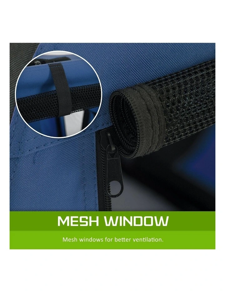 Portable Soft Pet Crate L in Blue image 7
