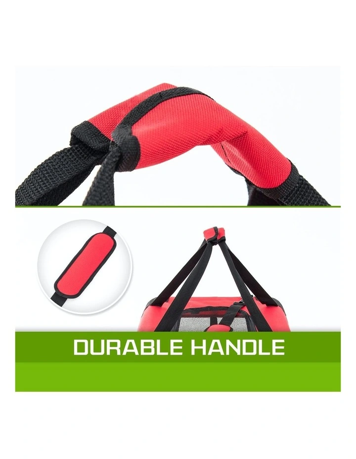 Portable Soft Pet Crate L in Red image 5