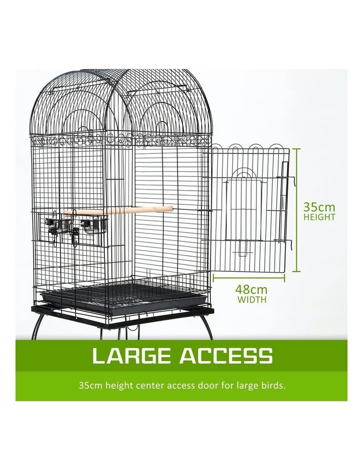 Parrot Aviary Soprano 164cm Bird Cage in Black image 2