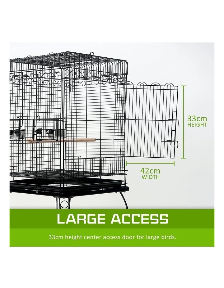 Bird Cage Parrot Aviary Alto 145cm in Black image 2