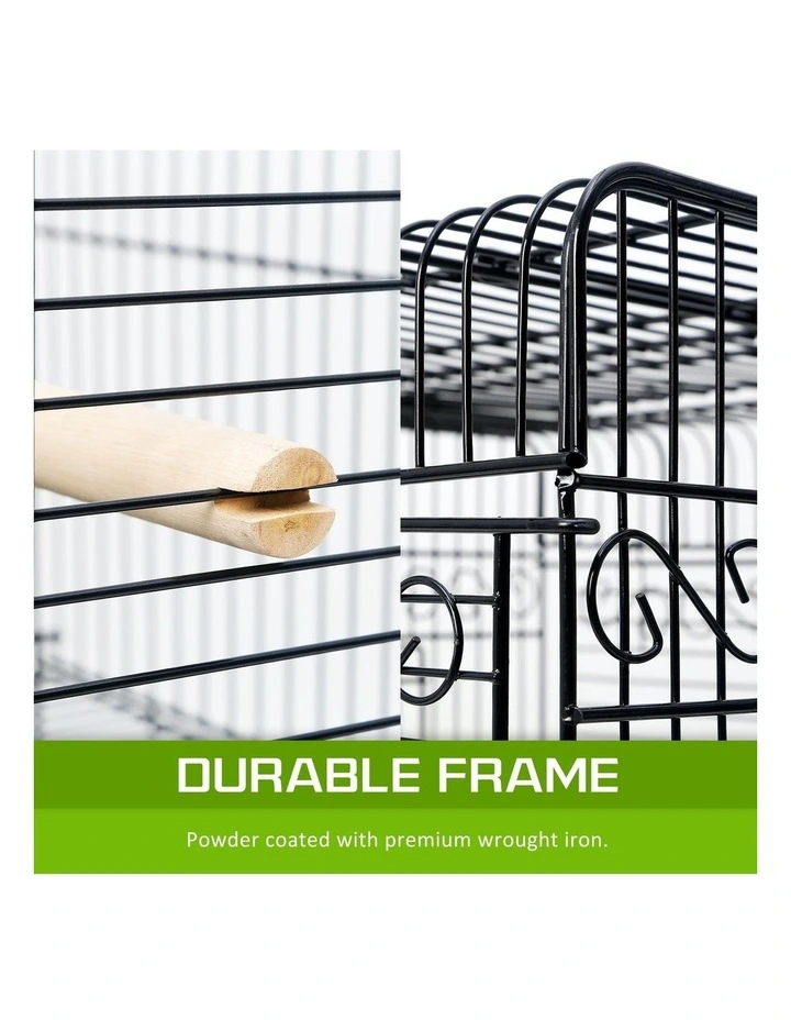 Bird Cage Parrot Aviary Alto 145cm in Black image 4