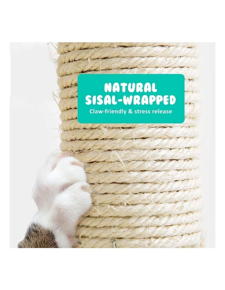 Pet Tree Sisal Scratching Post Pole Condo House Tower 145cm in Grey image 6