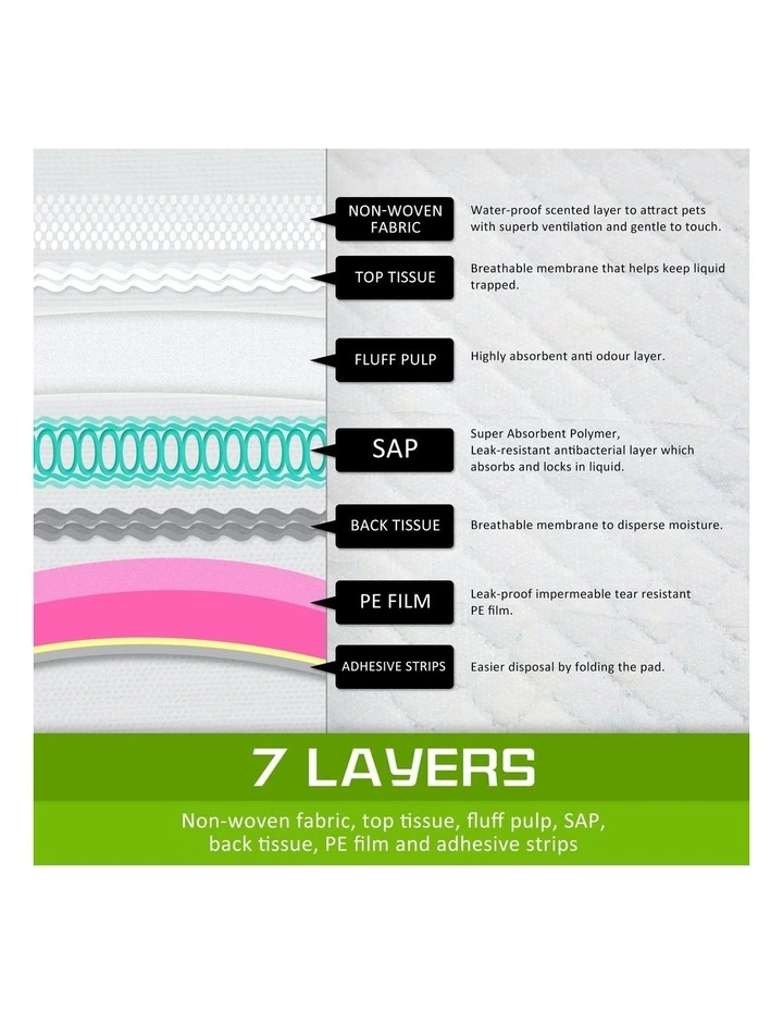 100 Pieces Dog Cat Training Toilet Mat Pads in Pink image 2