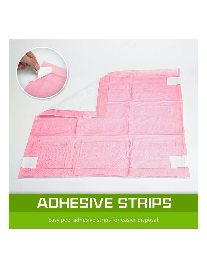 100 Pieces Dog Cat Training Toilet Mat Pads in Pink image 3