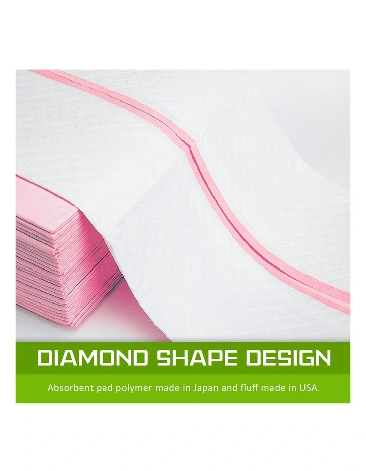 100 Pieces Dog Cat Training Toilet Mat Pads in Pink image 6