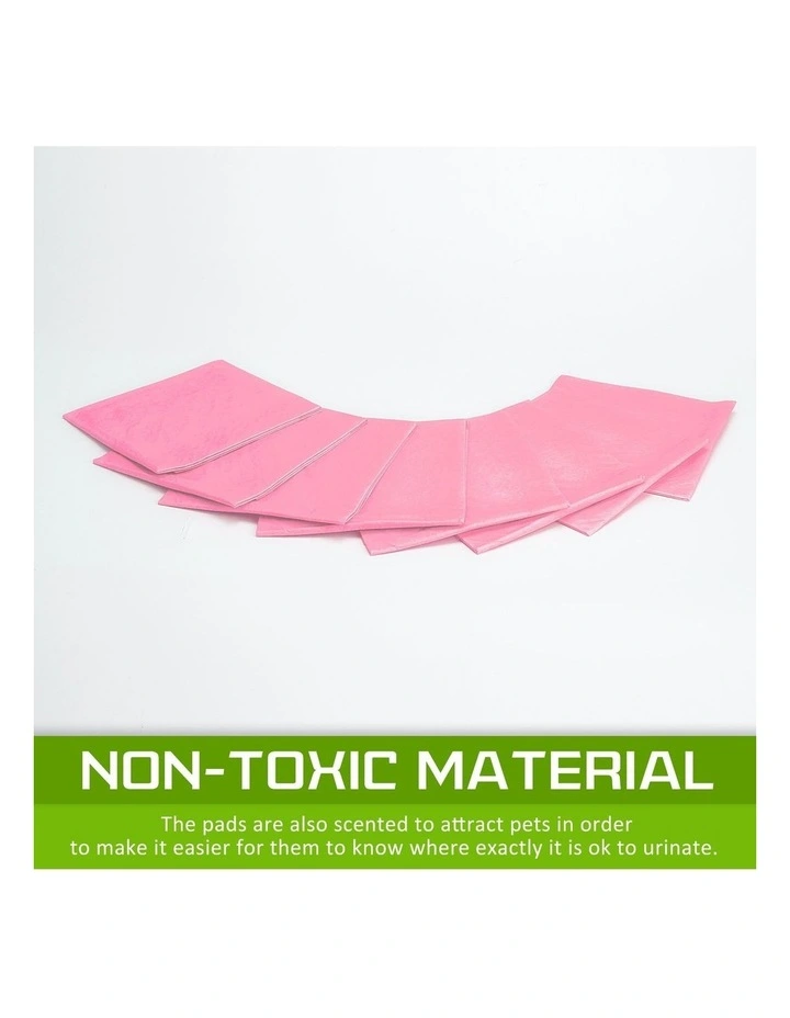 100 Pieces Dog Cat Training Toilet Mat Pads in Pink image 7