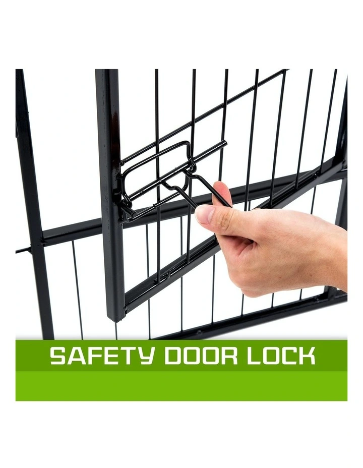 Heavy Duty 8 Panel Foldable Pet Playpen 31inch in Black image 5