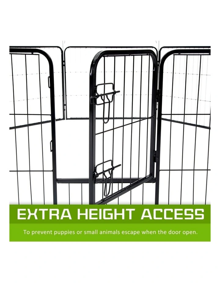 Heavy Duty 8 Panel Foldable Pet Playpen 31inch in Black image 6