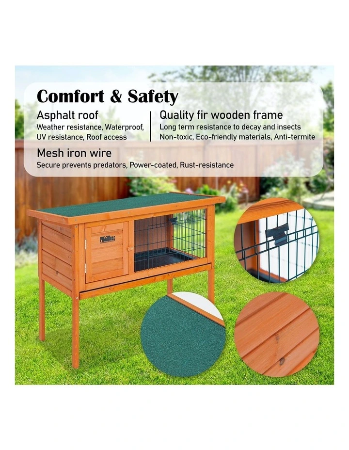 Standing Pet Hutch 91x45x70cm in Orange image 3