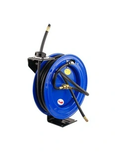 Air Hose Reel Automotive Industrial Retractable Rewind 15m in Blue