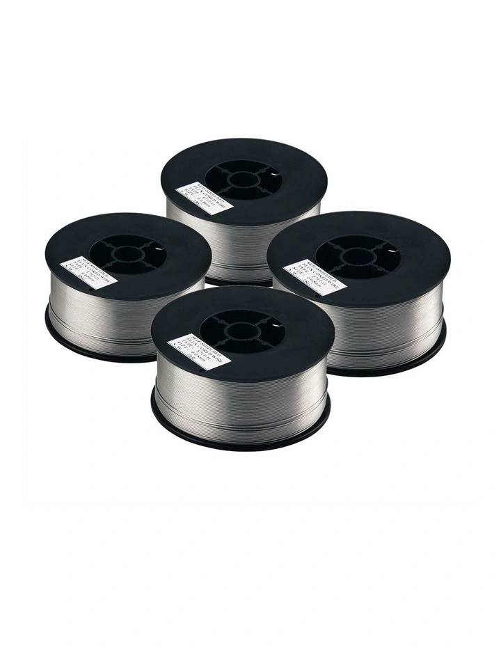 Gasless MIG Welding Wire E71T-11 Flux Cored 0.8mm 4 Pack in Silver image 1