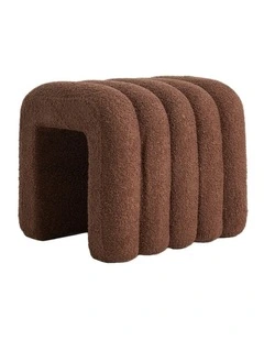 Ridge Arch Stool Ottoman 45cm in Brown