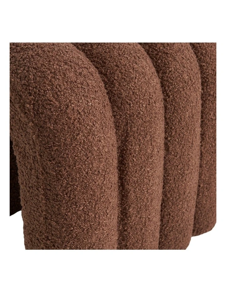 Ridge Arch Ottoman Stool 45cm 2 Set in  Brown image 3