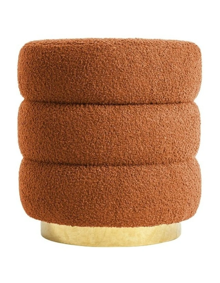 Round Stacked Ottoman Stool 38cm in Orange image 1