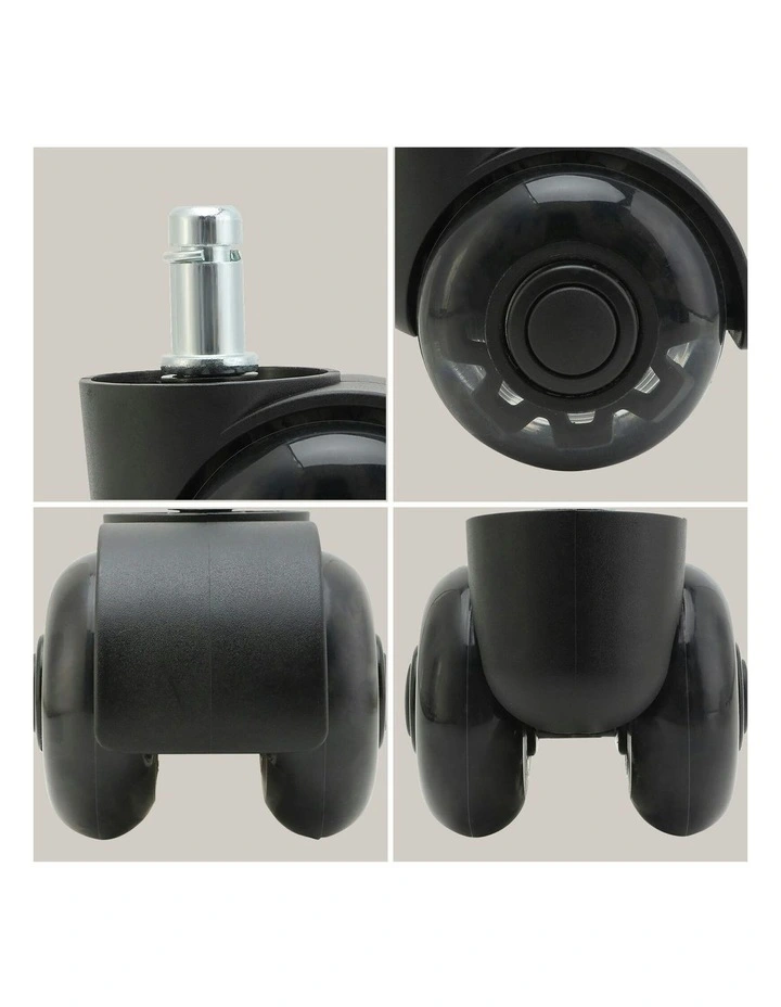 5X 2 Twin Wheel Office Chair Casters 11x22mm in Black image 7