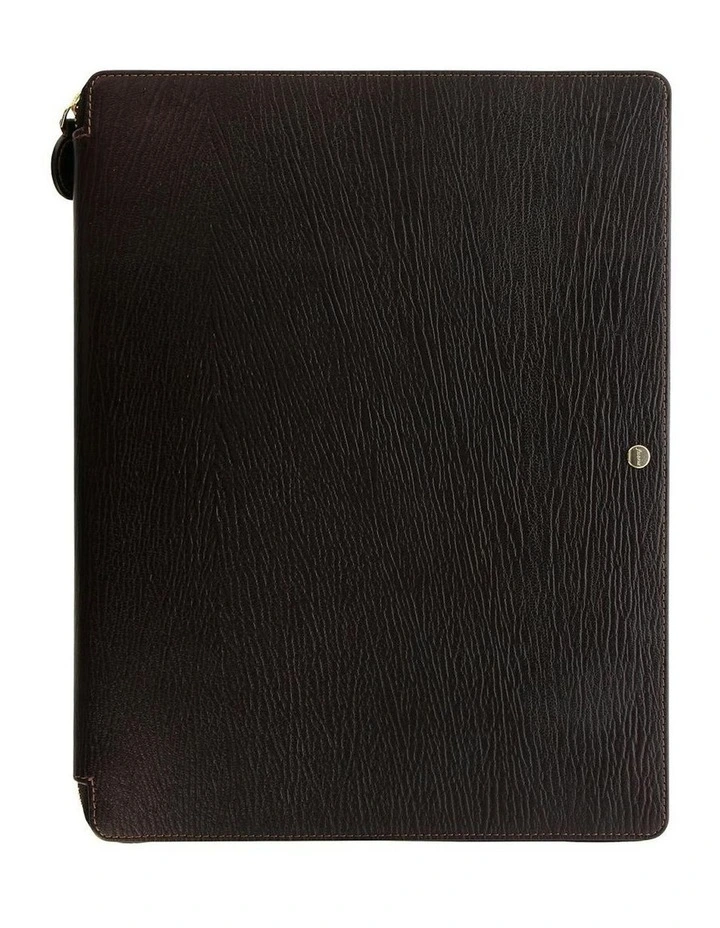 Chester A4 Zip Folio in Brown image 1