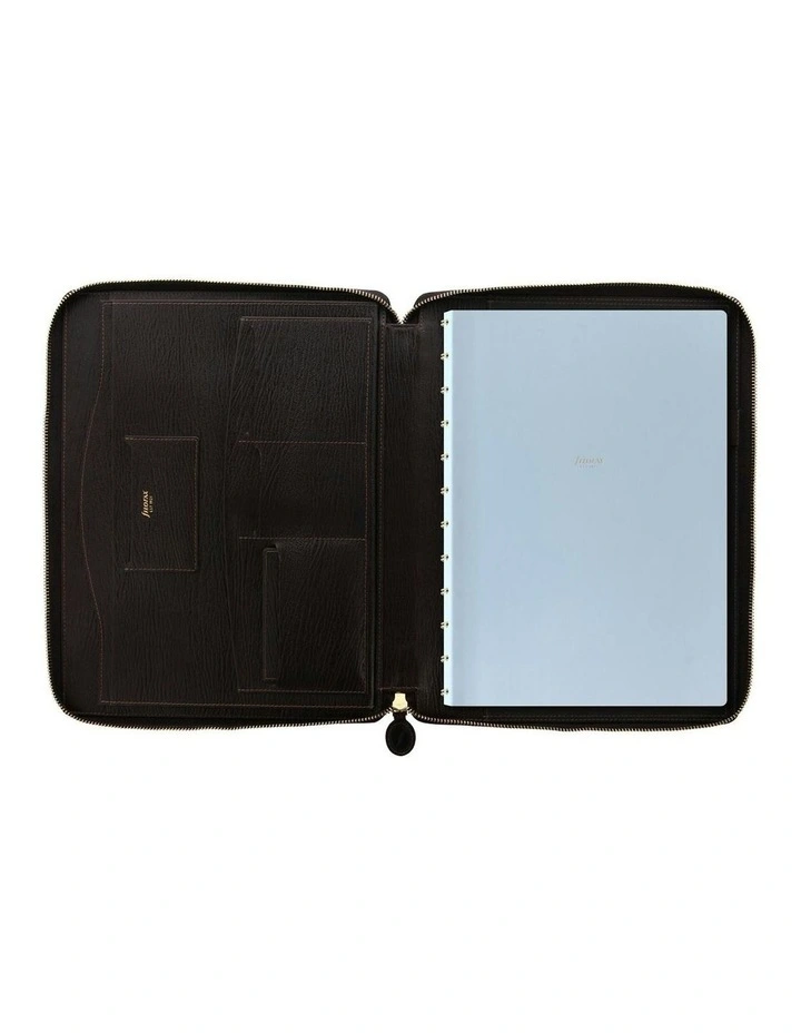 Chester A4 Zip Folio in Brown image 3