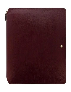 Chester A4 Zip Folio in Red