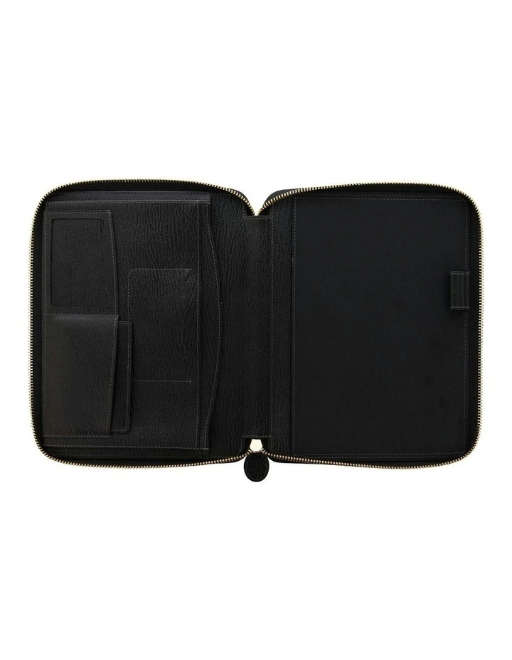 Chester A5 Zip Folio in Black image 2