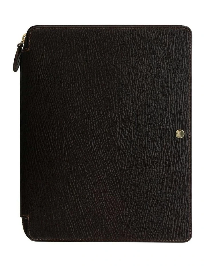 Chester A5 Zip Folio in Brown image 1