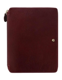 Chester A5 Zip Folio in Red