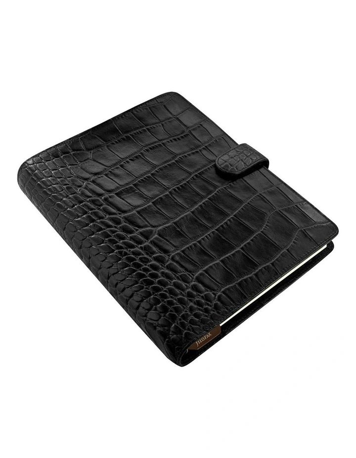 A5 Classic Croc Organiser Ebony image 3