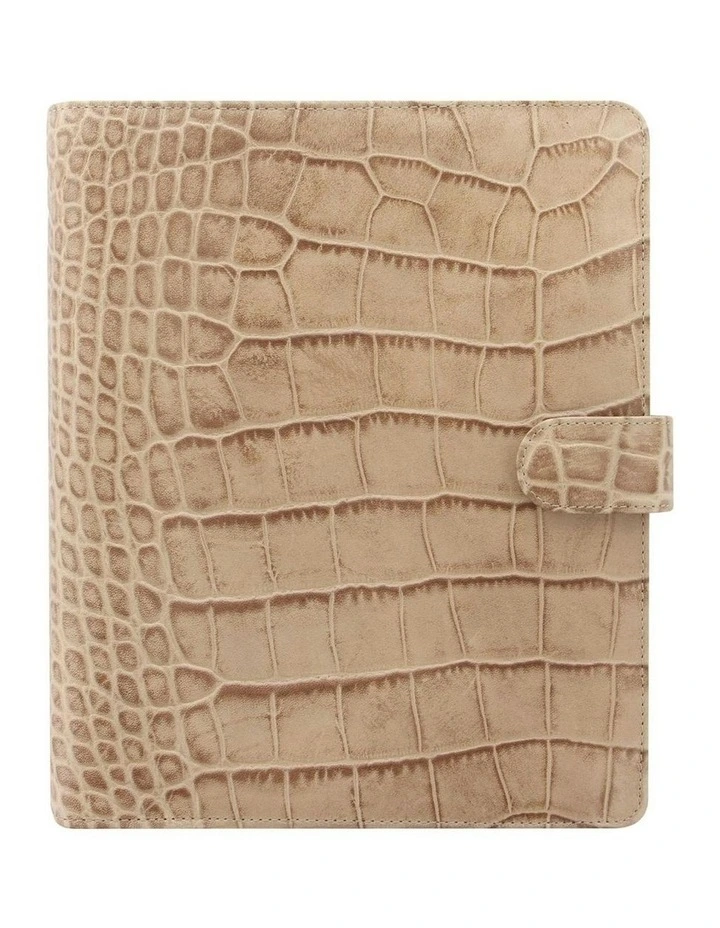 A5 Classic Croc Organiser in Fawn image 1