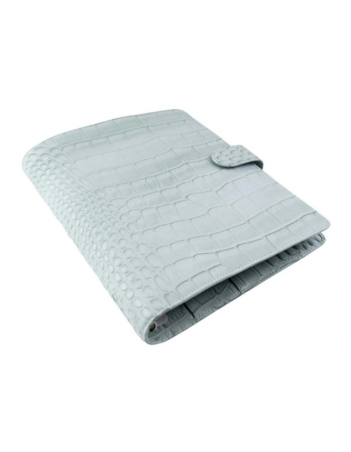 A5 Classic Croc Organiser in Silver Mist image 2