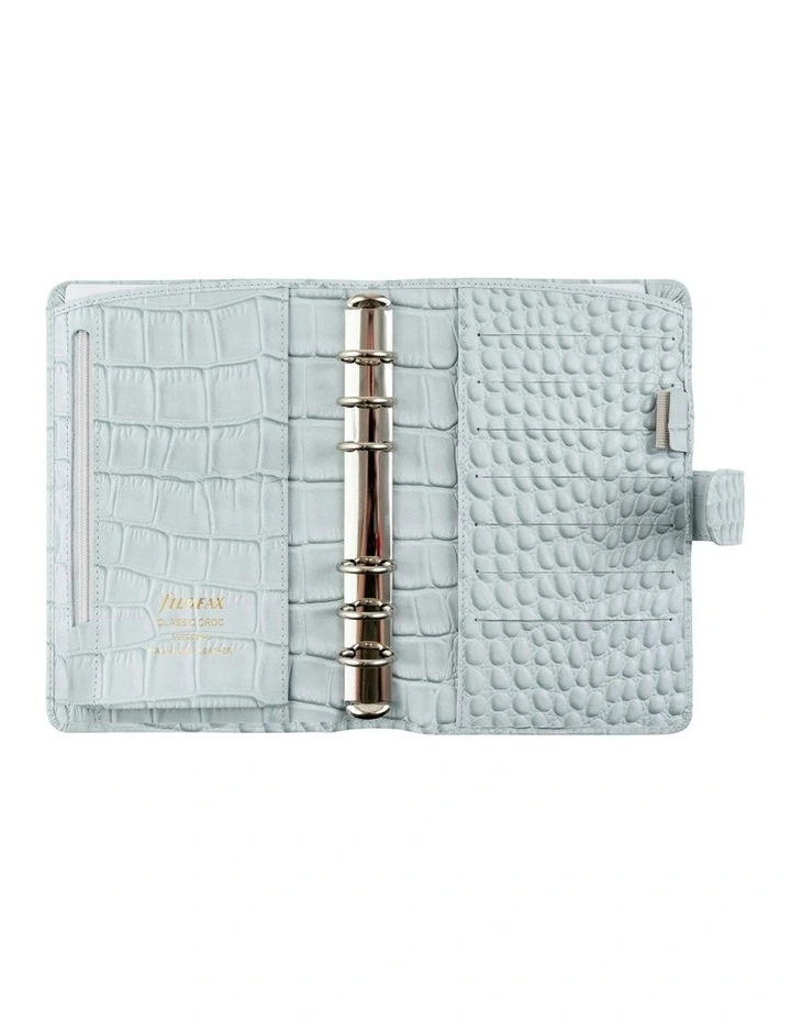 Personal Organiser Classic Croc in Silver Mist image 2