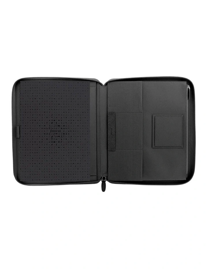 Finsbury Zip Folio A4 in Black image 3