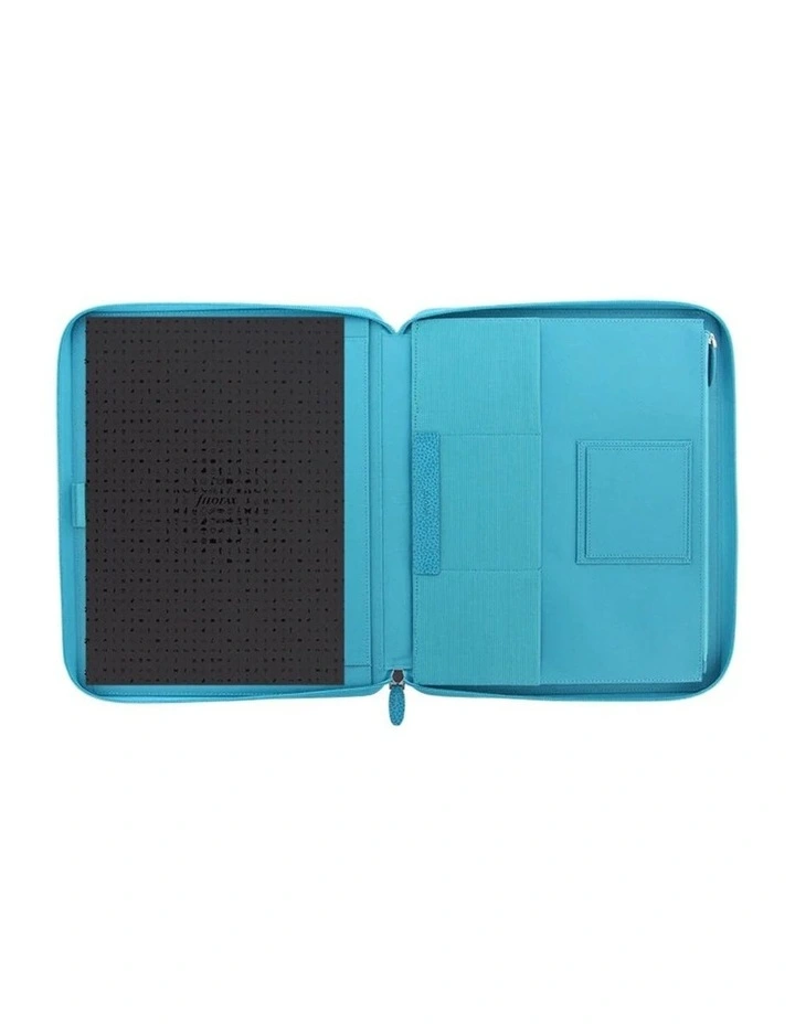 Finsbury Zip Folio A4 in Aqua image 3