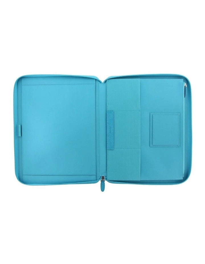 Finsbury Zip Folio A4 in Aqua image 4