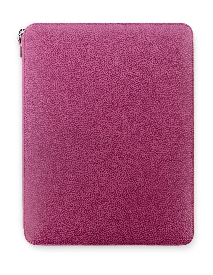 A4 Finsbury Zip Folio in Raspberry image 1