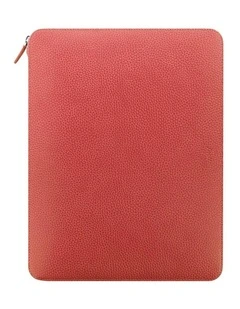 A4 Finsbury Zip Folio in Coral