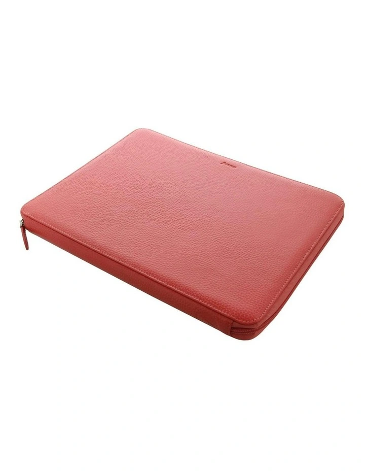 A4 Finsbury Zip Folio in Coral image 3