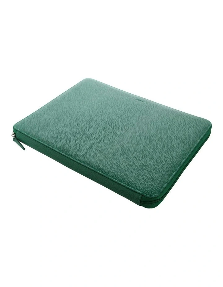 A4 Finsbury Zip Folio in Forest Green image 3