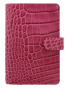 Personal Com Classic Croc Organiser in Fuchsia
