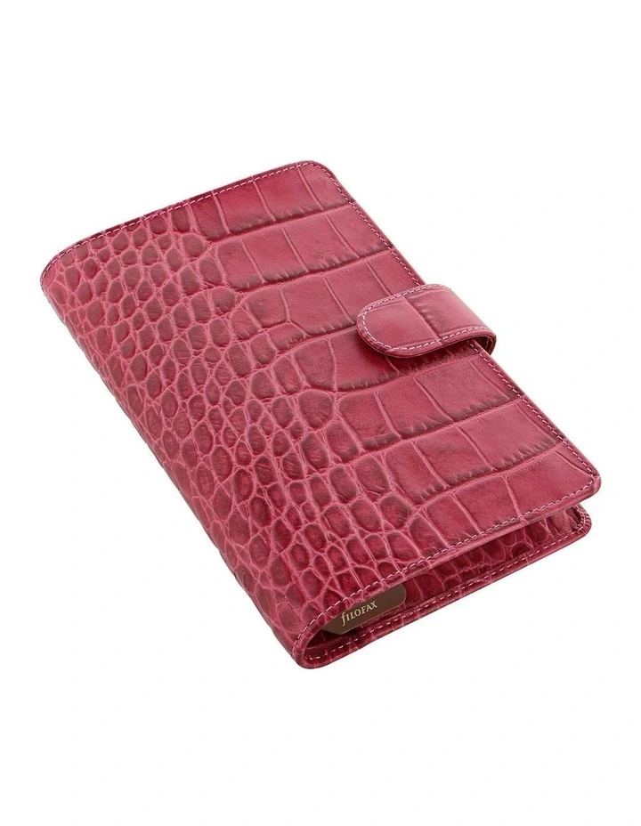Personal Com Classic Croc Organiser in Fuchsia image 3