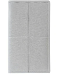Classic Stitch Soft Travel Wallet Grey