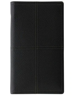 Classic Stitch Soft Travel Wallet in Black