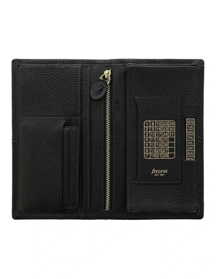 Classic Stitch Soft Travel Wallet in Black image 2