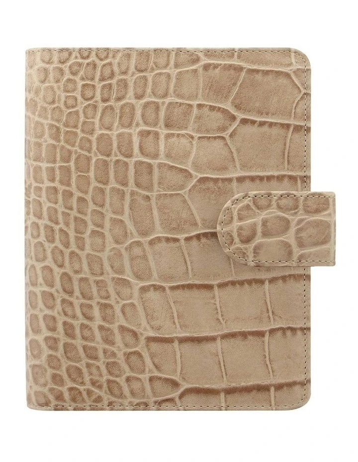 Pocket Classic Croc Organiser in Fawn image 1
