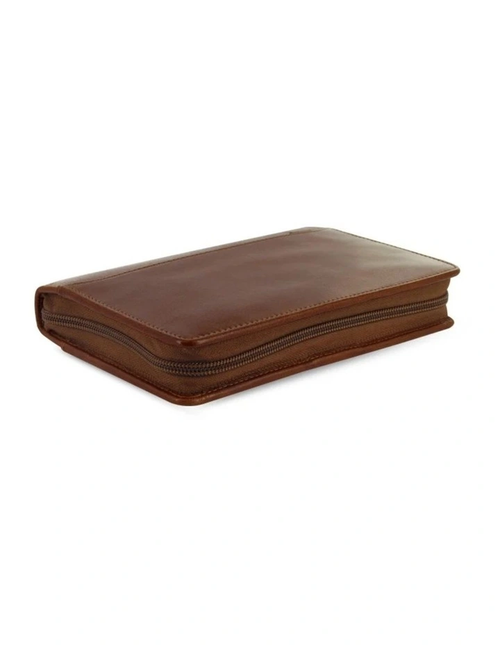 Personal Lockwood Zip Organiser in Cognac image 2